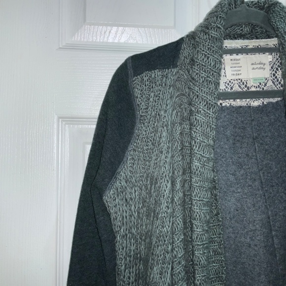 Anthropologie Saturday Sunday Cozy Casado Cardigan Sz S waterfall front - Picture 4 of 10